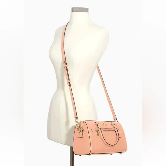 New Coach 79946 Rowan Satchel Crossgrain Leather Faded Blush - Picture 2 of 4